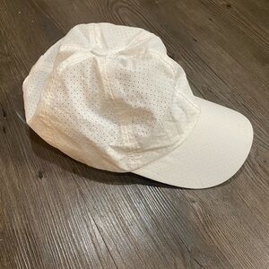 Casual White Perforated Cap